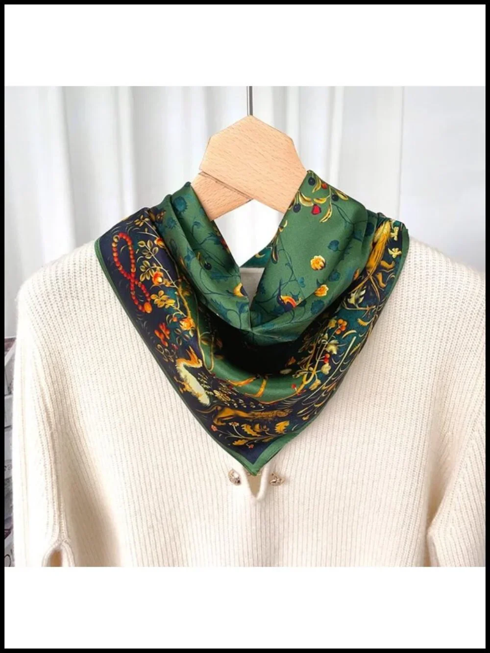 100% Silk Square Scarf 25.6